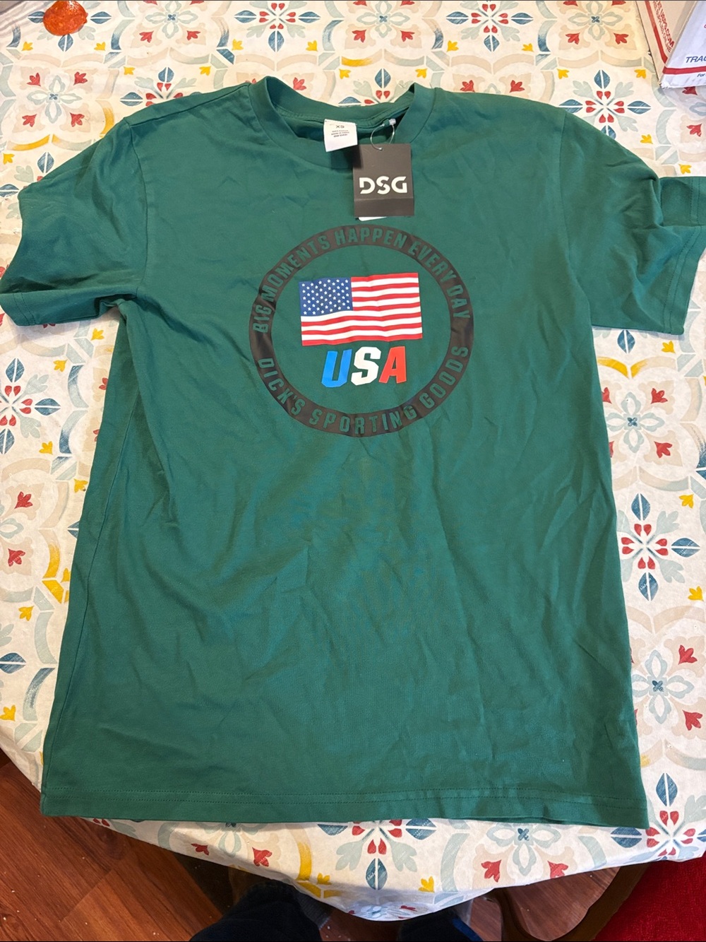 DSG Green USA Flag Graphic Tee